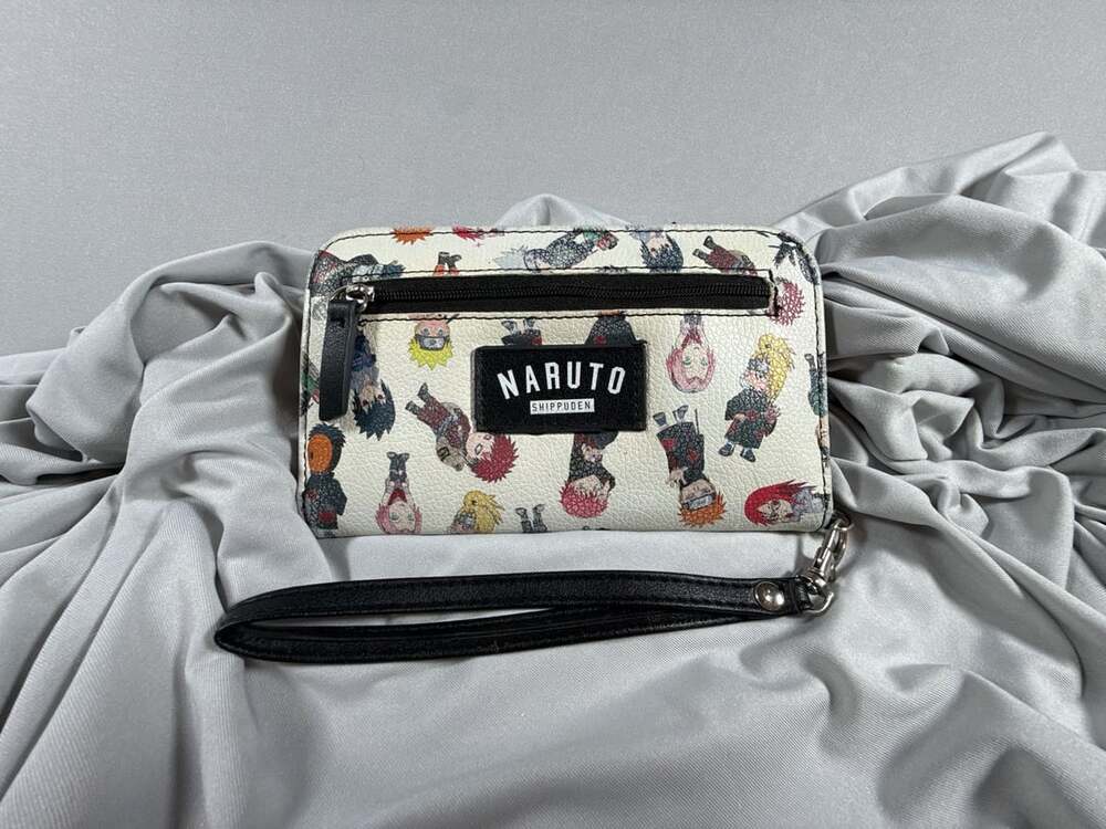 Naruto Shippuden Chibi Characters Faux Leather Wristlet Wallet